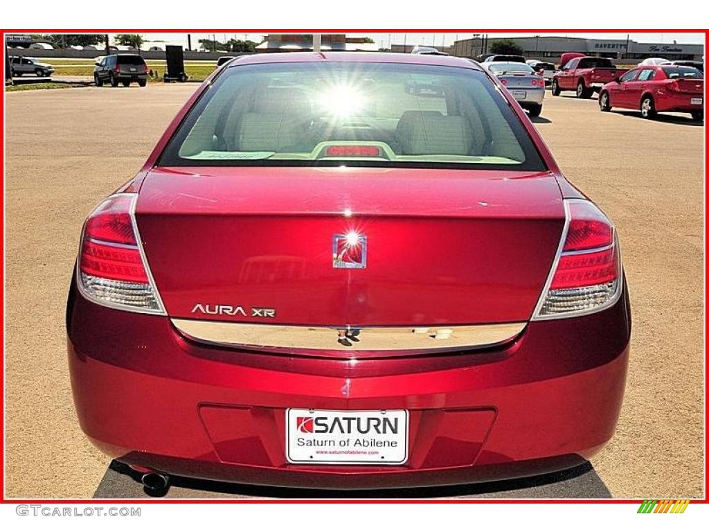 2009 Aura XR - Red Jewel Tintcoat / Tan photo #4