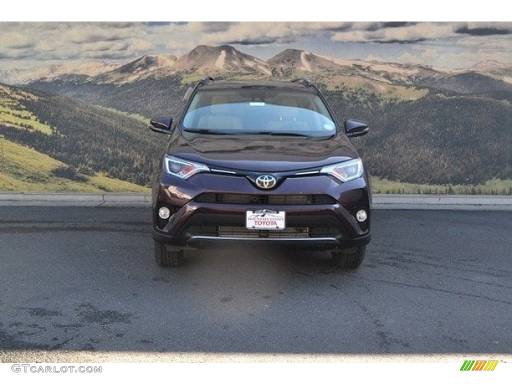 2018 RAV4 XLE AWD - Black Current Metallic / Nutmeg photo #2