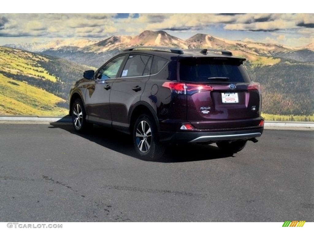 2018 RAV4 XLE AWD - Black Current Metallic / Nutmeg photo #3