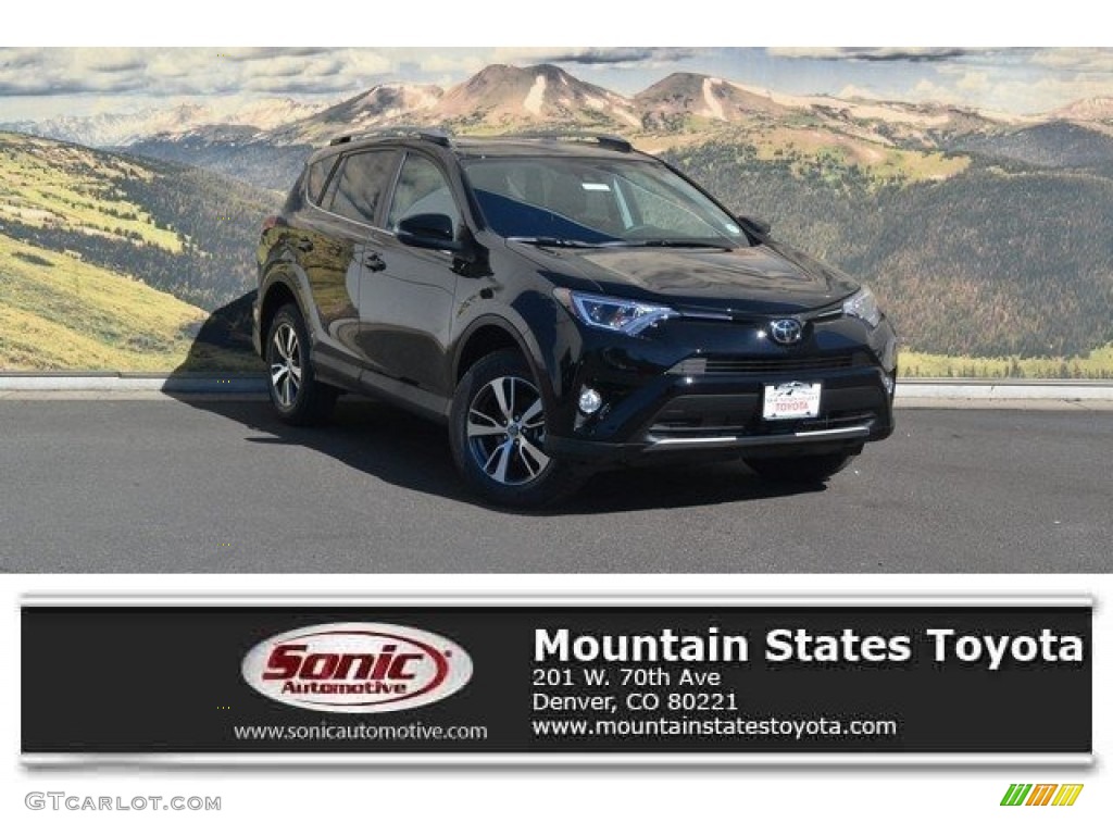 2018 RAV4 XLE AWD - Black / Black photo #1