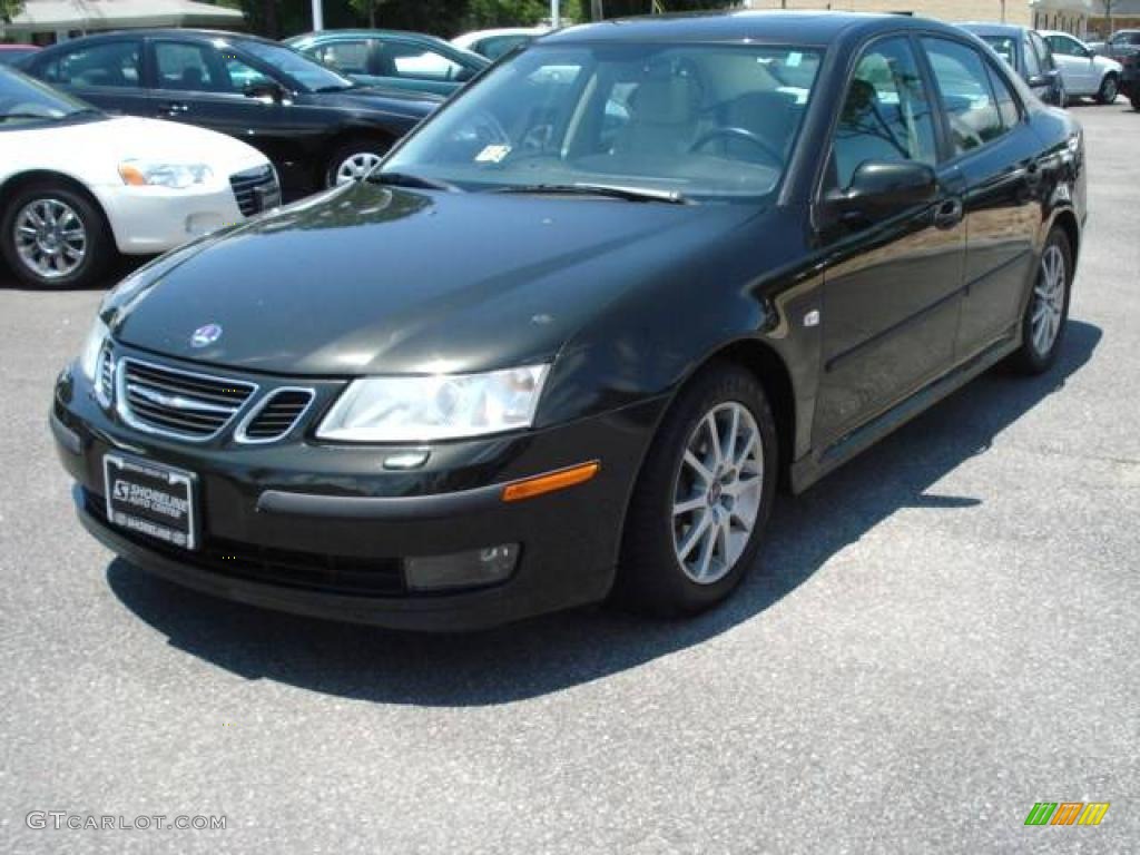 2003 Graphite Green Metallic Saab 9 3 Arc Sport Sedan 12278134 2003 9 3 Arc Sport Sedan Graphite Green Metallic Parchment Photo 1