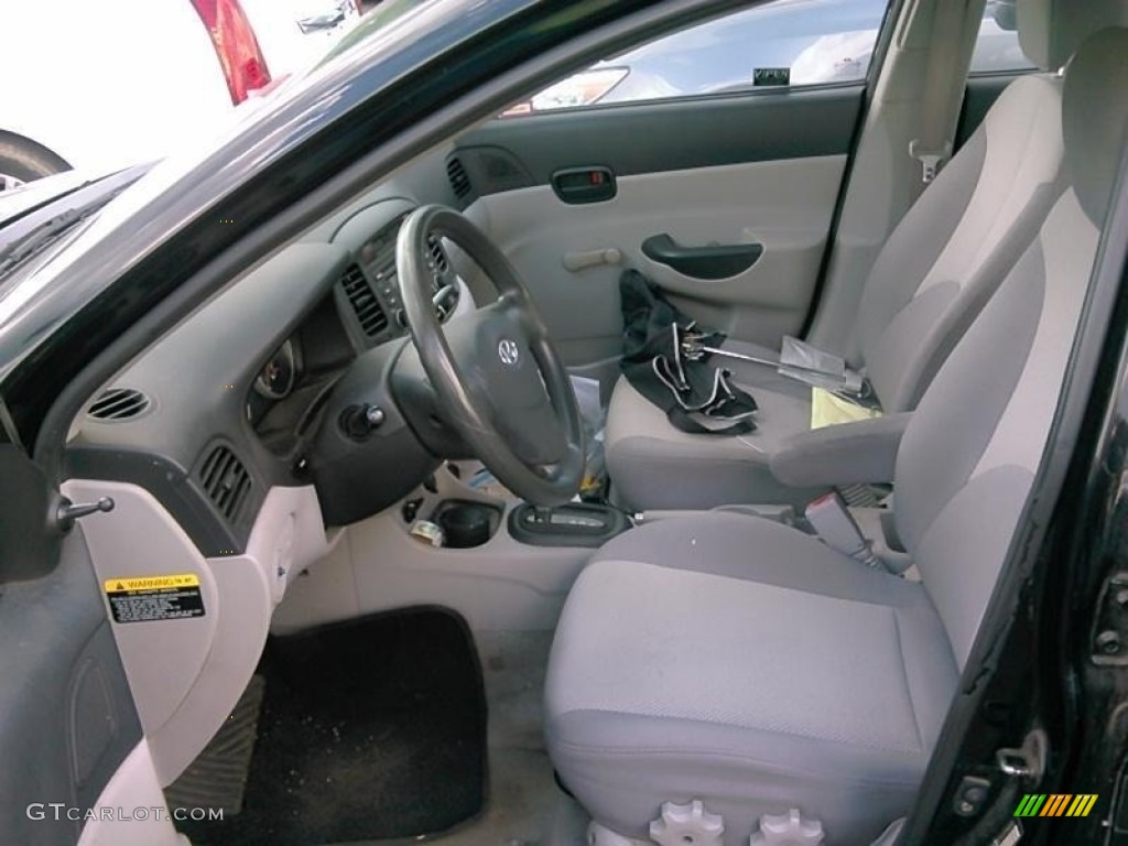 2007 Accent GLS Sedan - Ebony Black / Gray photo #3