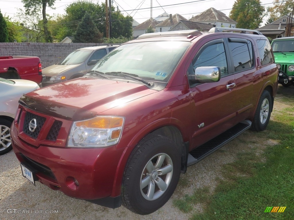 2008 Armada SE 4x4 - Red Brawn / Charcoal photo #3