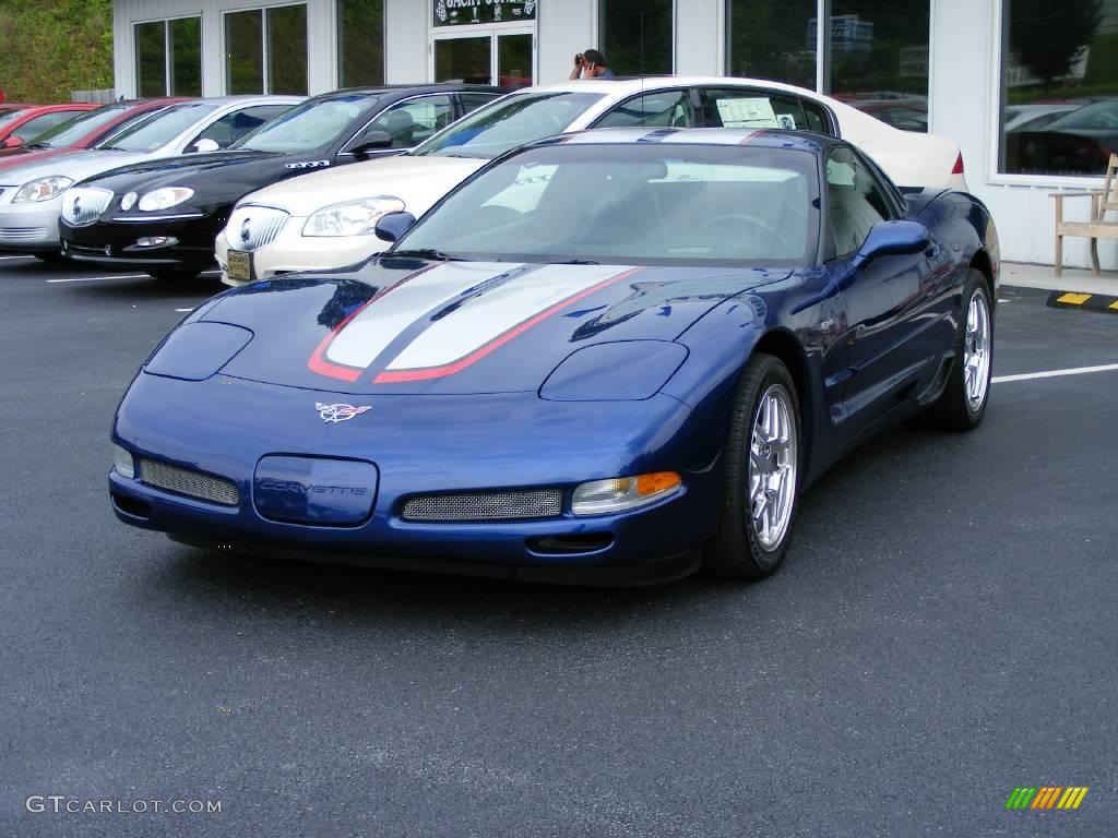 2004 Corvette Z06 - LeMans Blue Metallic / Black photo #2