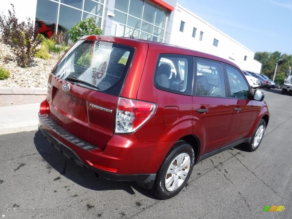 2009 Forester 2.5 X - Camellia Red Pearl / Black photo #9