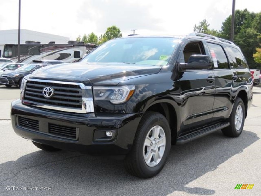 2018 Sequoia SR5 4x4 - Midnight Black Metallic / Sand Beige photo #3