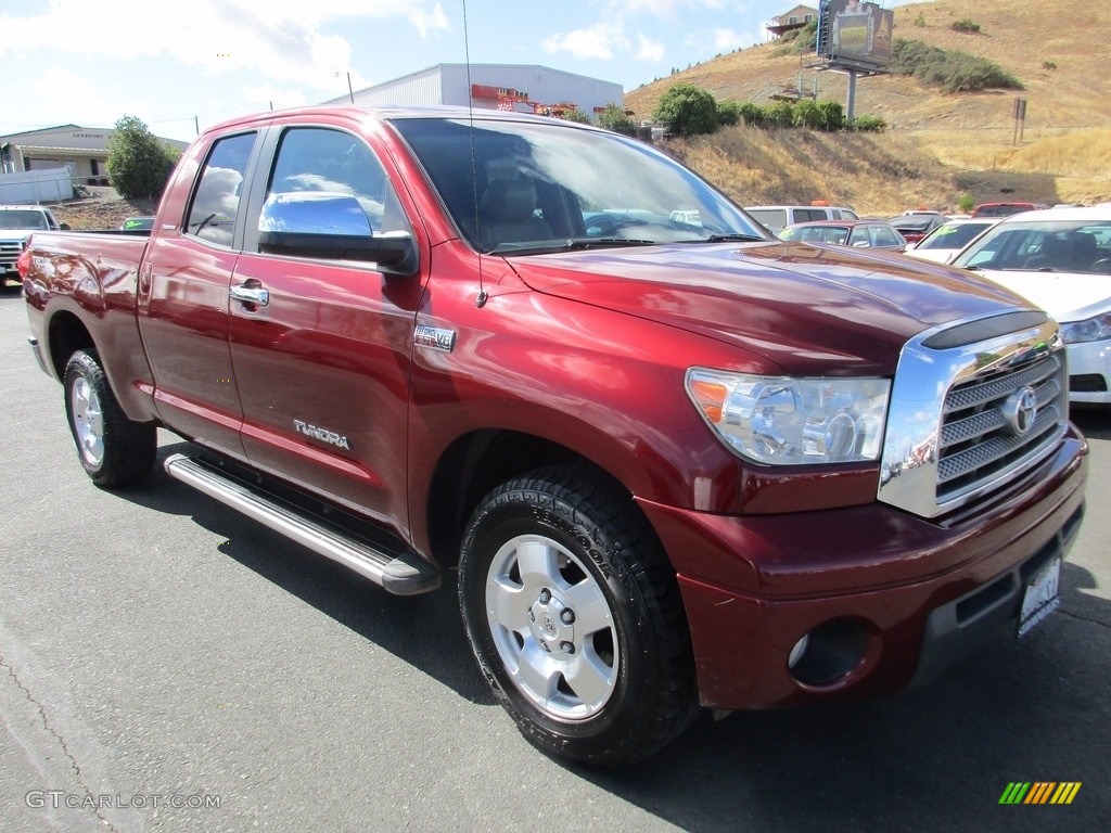 2007 Tundra Limited Double Cab - Salsa Red Pearl / Beige photo #1