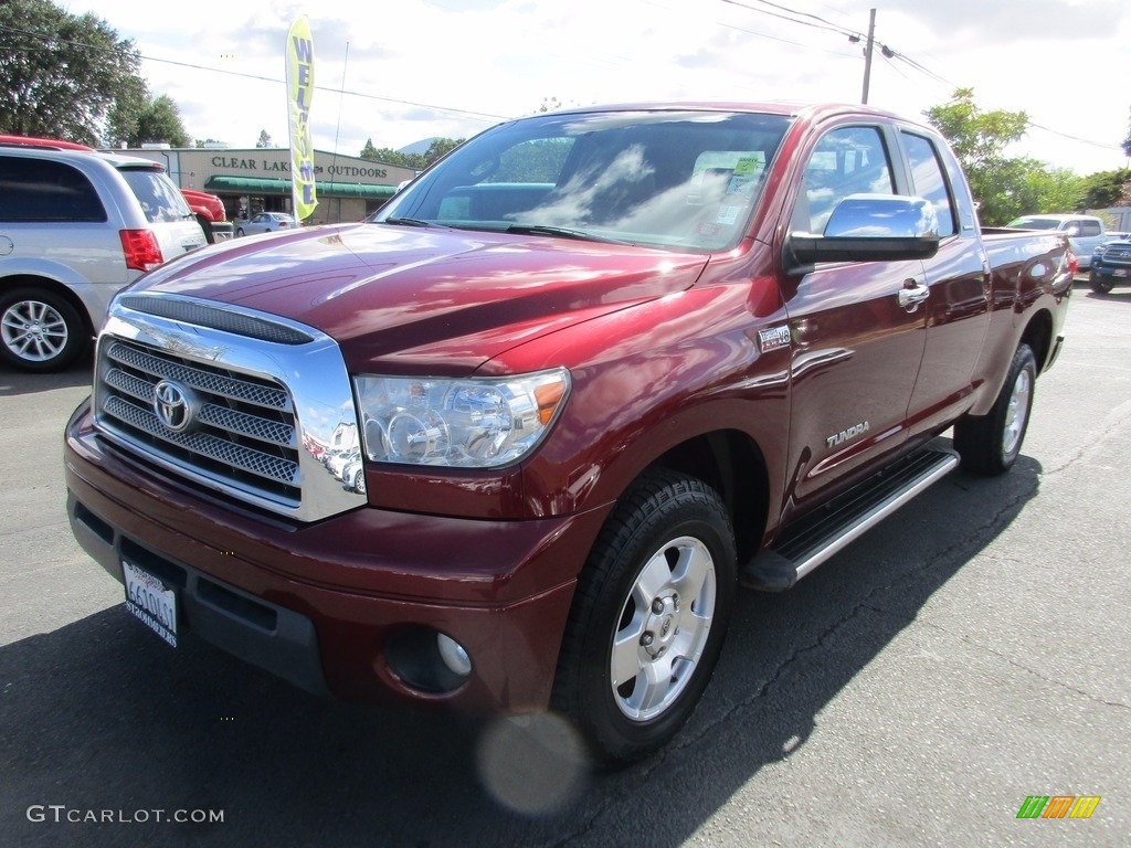 2007 Tundra Limited Double Cab - Salsa Red Pearl / Beige photo #3