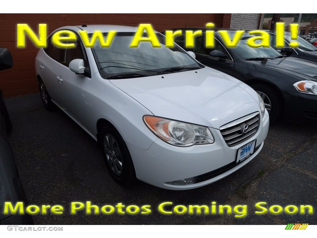 2007 Elantra GLS Sedan - Captiva White / Gray photo #1