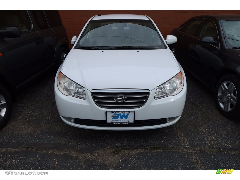 2007 Elantra GLS Sedan - Captiva White / Gray photo #2