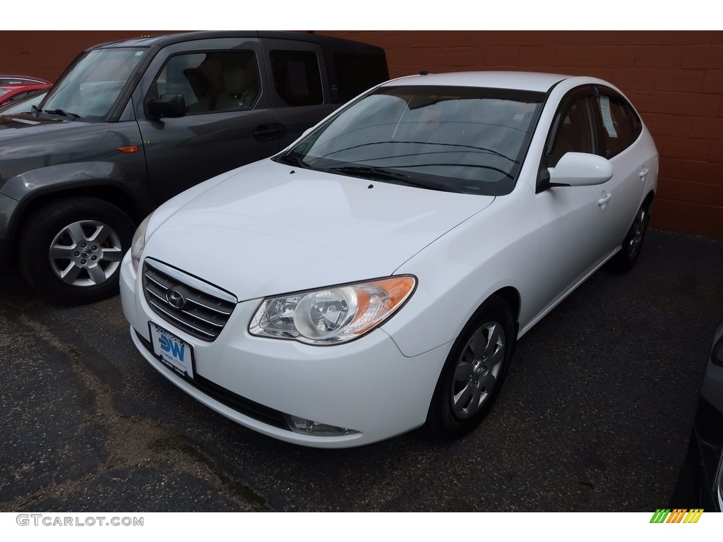 2007 Elantra GLS Sedan - Captiva White / Gray photo #3