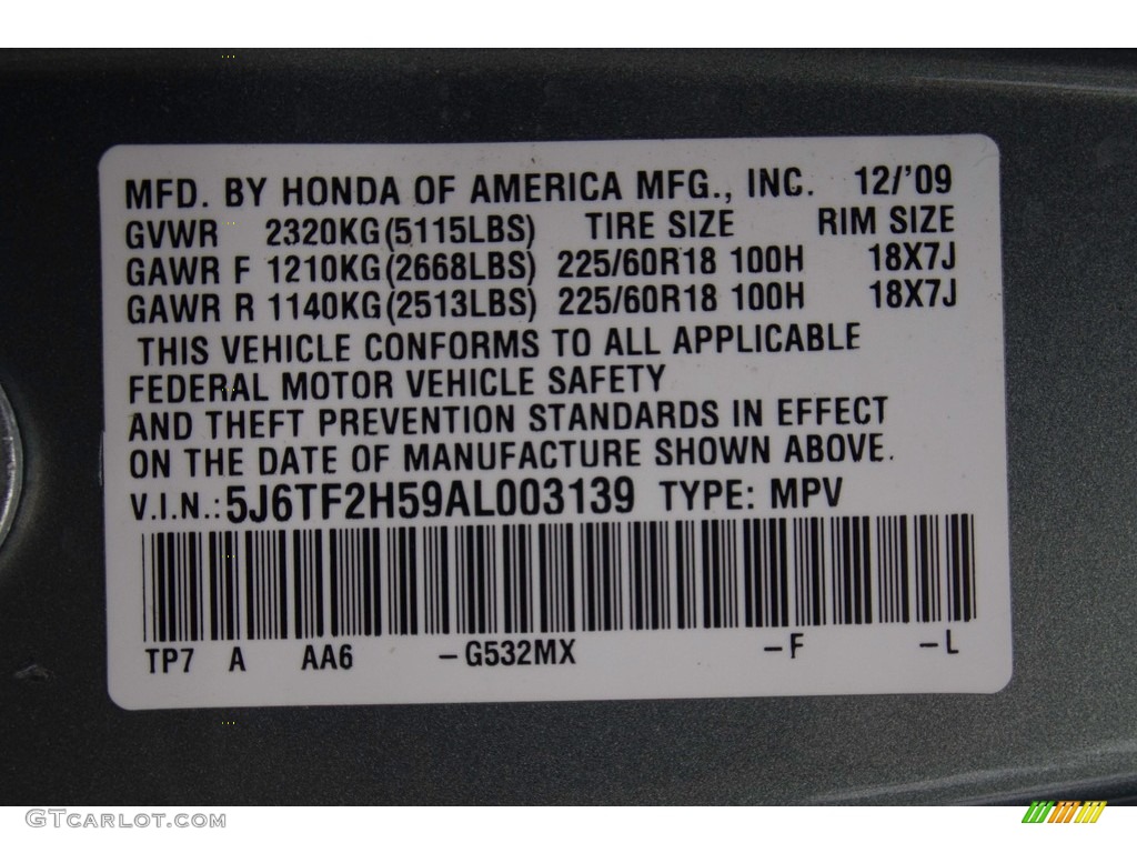 2010 Accord Crosstour EX-L 4WD - Opal Sage Metallic / Ivory photo #24