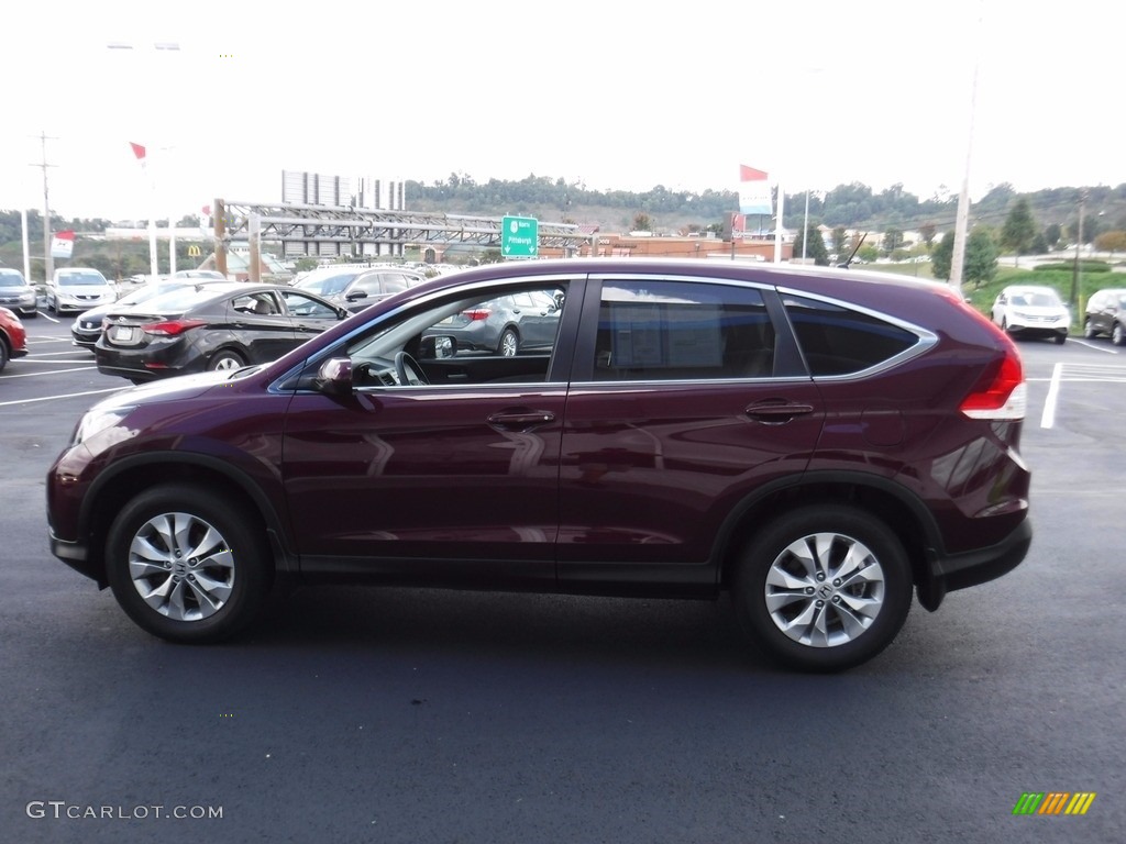 2014 CR-V EX AWD - Basque Red Pearl II / Gray photo #7