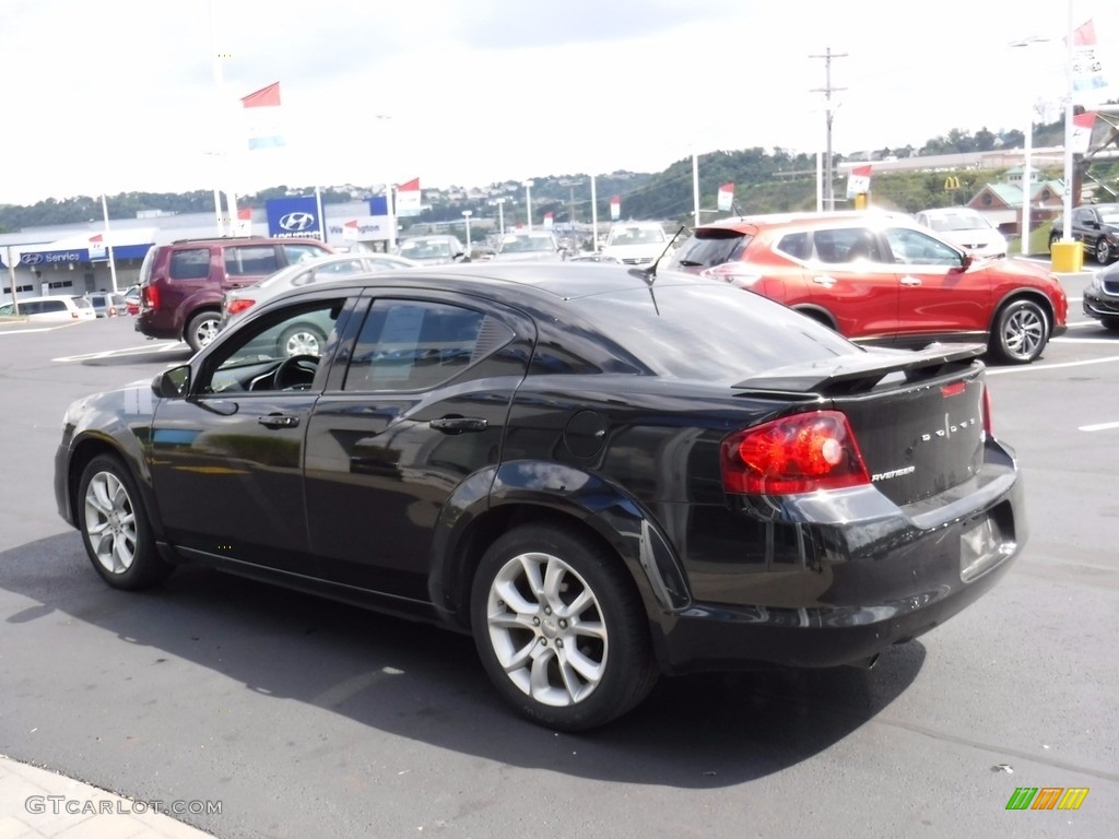 2013 Avenger R/T - Black / Black/Red photo #8