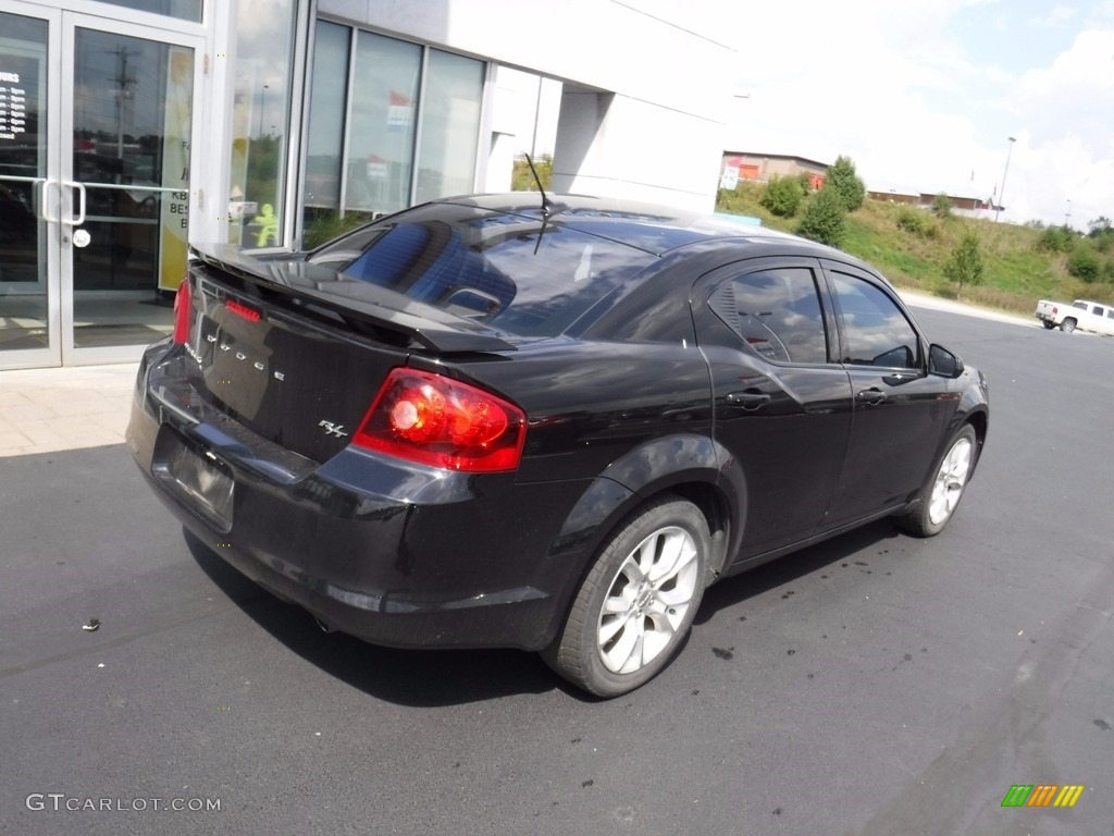 2013 Avenger R/T - Black / Black/Red photo #9