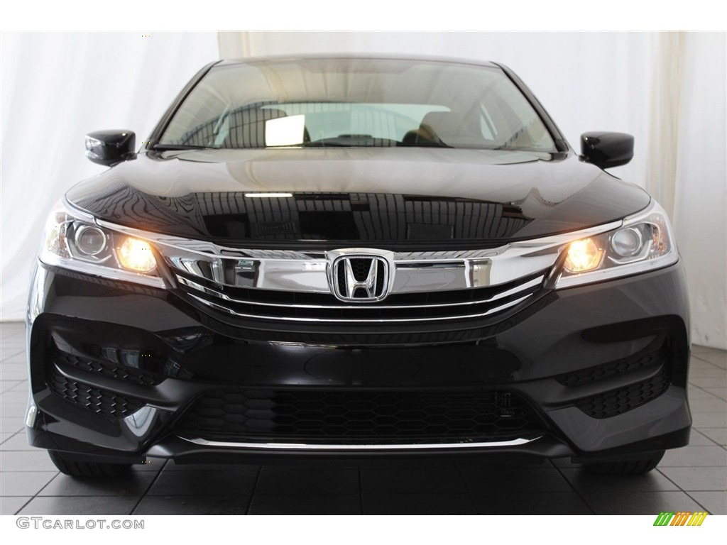 2017 Accord LX Sedan - Crystal Black Pearl / Ivory photo #4