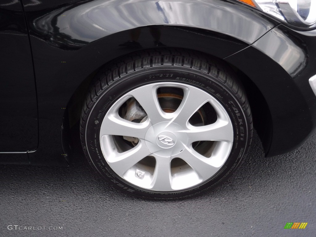 2012 Elantra Limited - Midnight Black / Gray photo #3