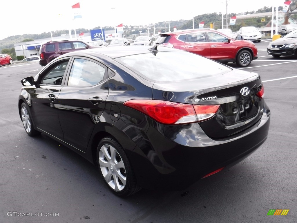 2012 Elantra Limited - Midnight Black / Gray photo #8