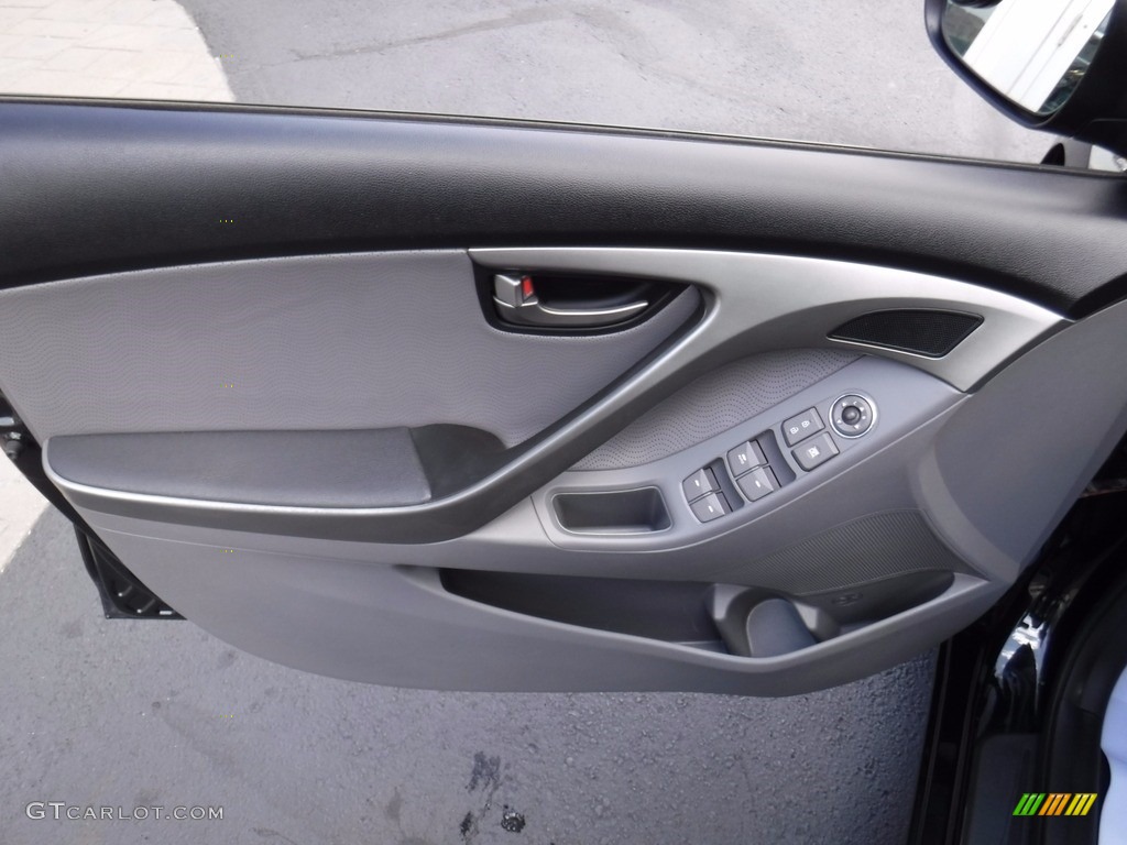 2012 Elantra Limited - Midnight Black / Gray photo #17