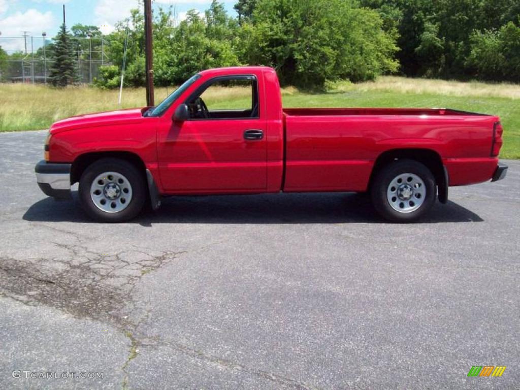 2006 Silverado 1500 Work Truck Regular Cab - Victory Red / Dark Charcoal photo #6