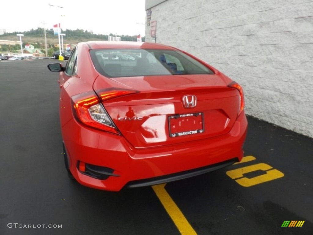 2017 Civic LX Sedan - Rallye Red / Black photo #7