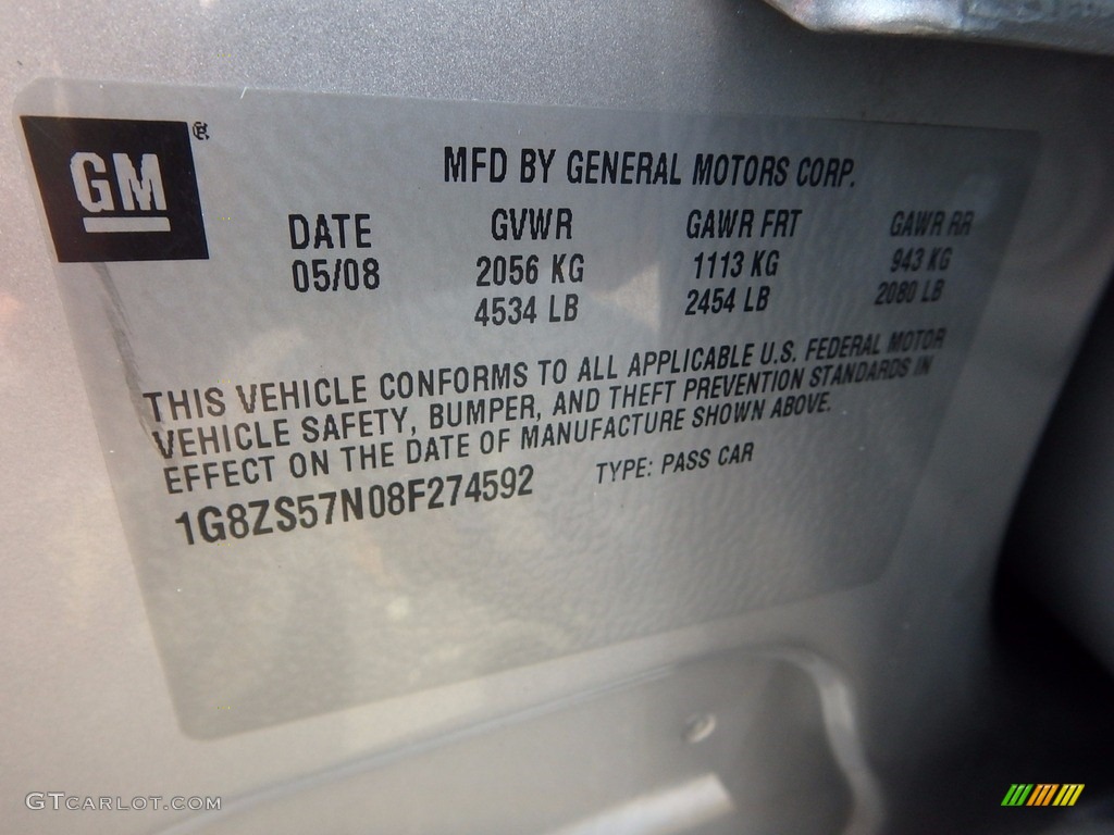 2008 Aura XE 3.5 - Silver Pearl / Gray photo #14