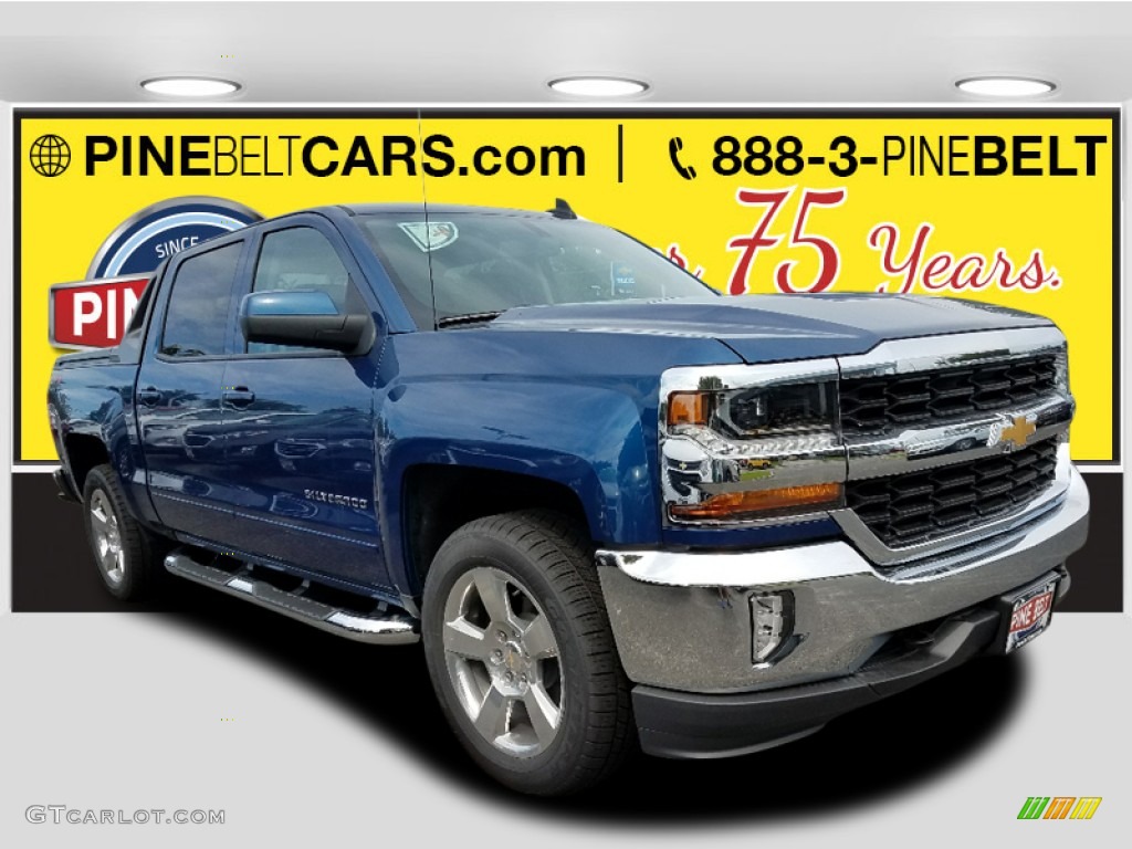 2018 Silverado 1500 LT Crew Cab 4x4 - Deep Ocean Blue Metallic / Jet Black photo #1
