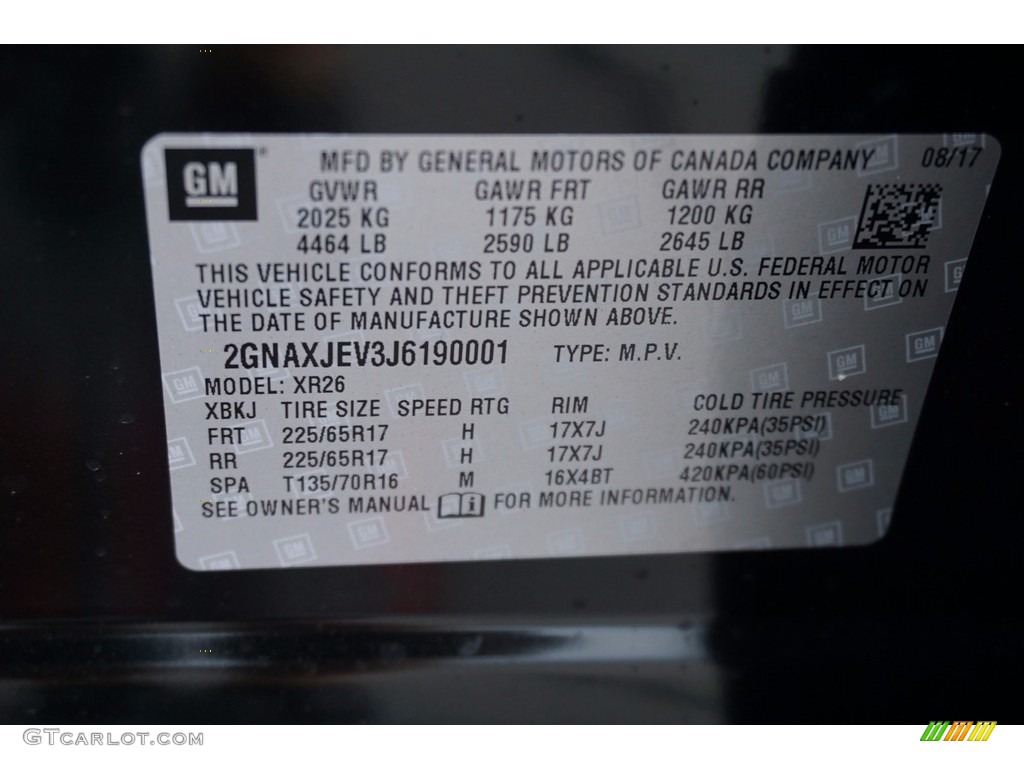 2018 Equinox LT - Mosaic Black Metallic / Jet Black photo #15