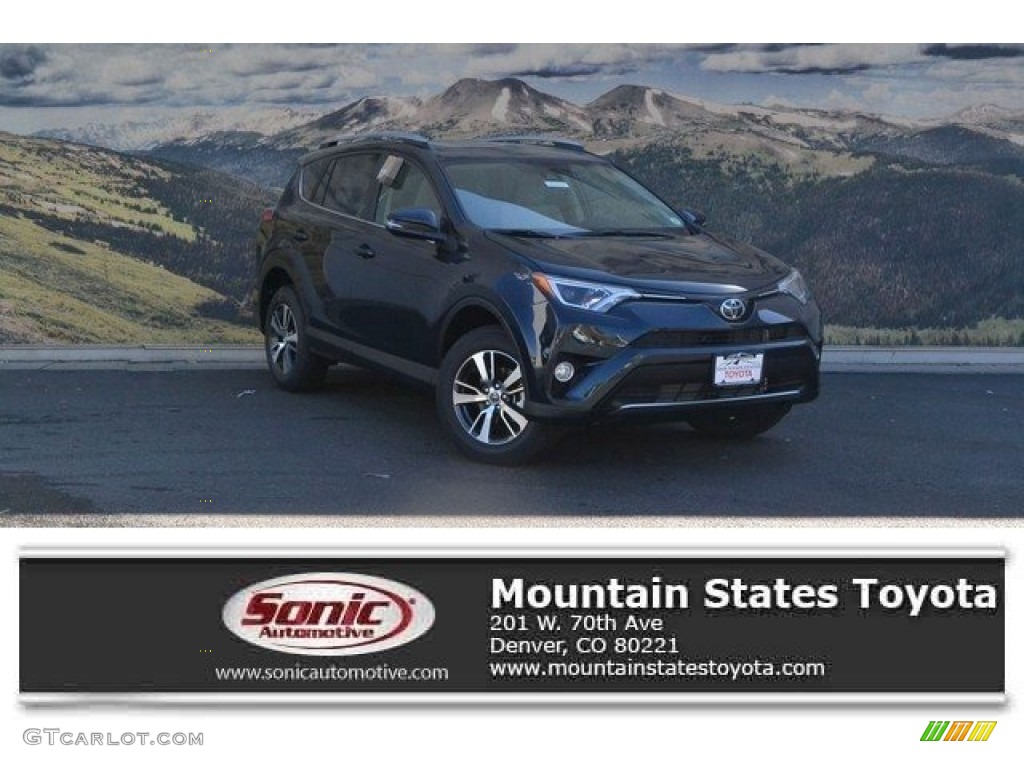 2018 RAV4 XLE AWD - Galactic Aqua Mica / Ash photo #1