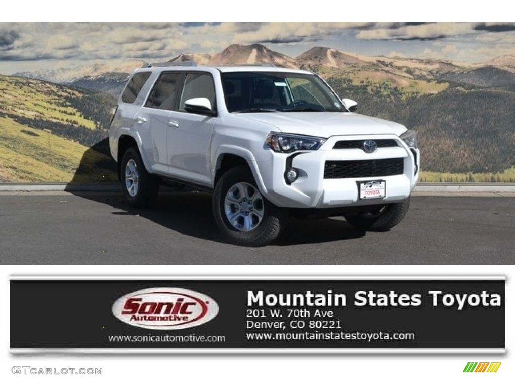 2018 4Runner SR5 4x4 - Super White / Black photo #1