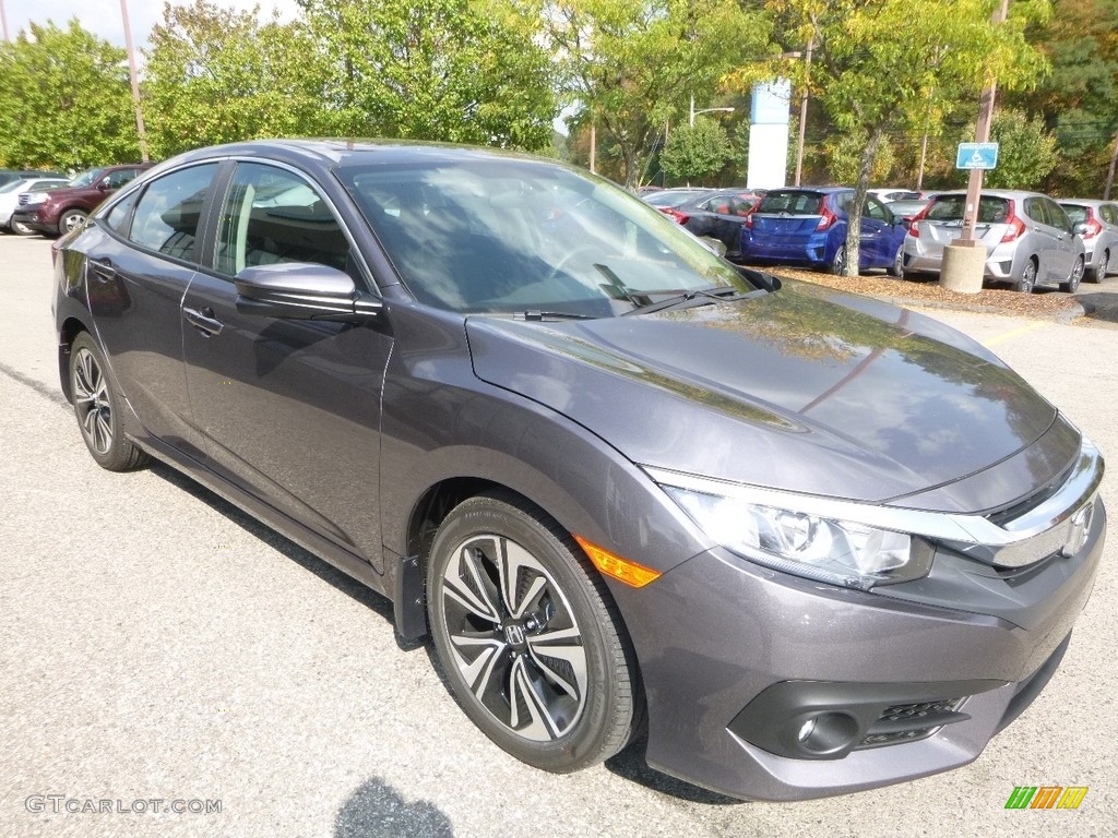2017 Civic EX-T Sedan - Modern Steel Metallic / Black photo #5