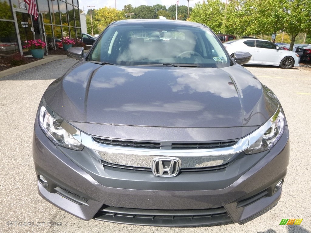 2017 Civic EX-T Sedan - Modern Steel Metallic / Black photo #6