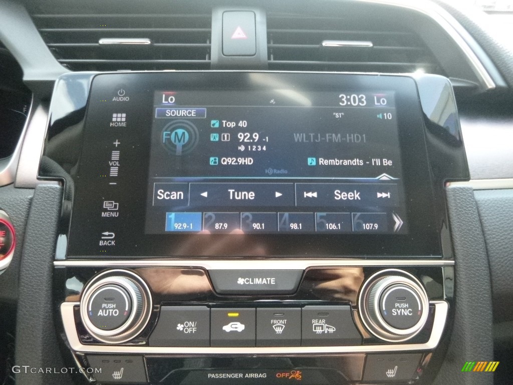 2017 Civic EX-T Sedan - Modern Steel Metallic / Black photo #14