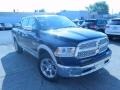 2018 Brilliant Black Crystal Pearl Ram 1500 Laramie Crew Cab 4x4  photo #2