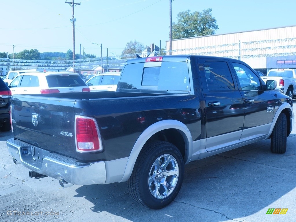 2018 1500 Laramie Crew Cab 4x4 - Brilliant Black Crystal Pearl / Black photo #7