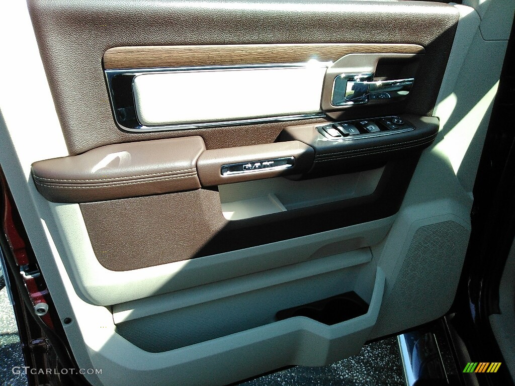 2018 1500 Laramie Crew Cab 4x4 - Delmonico Red Pearl / Canyon Brown/Light Frost Beige photo #4