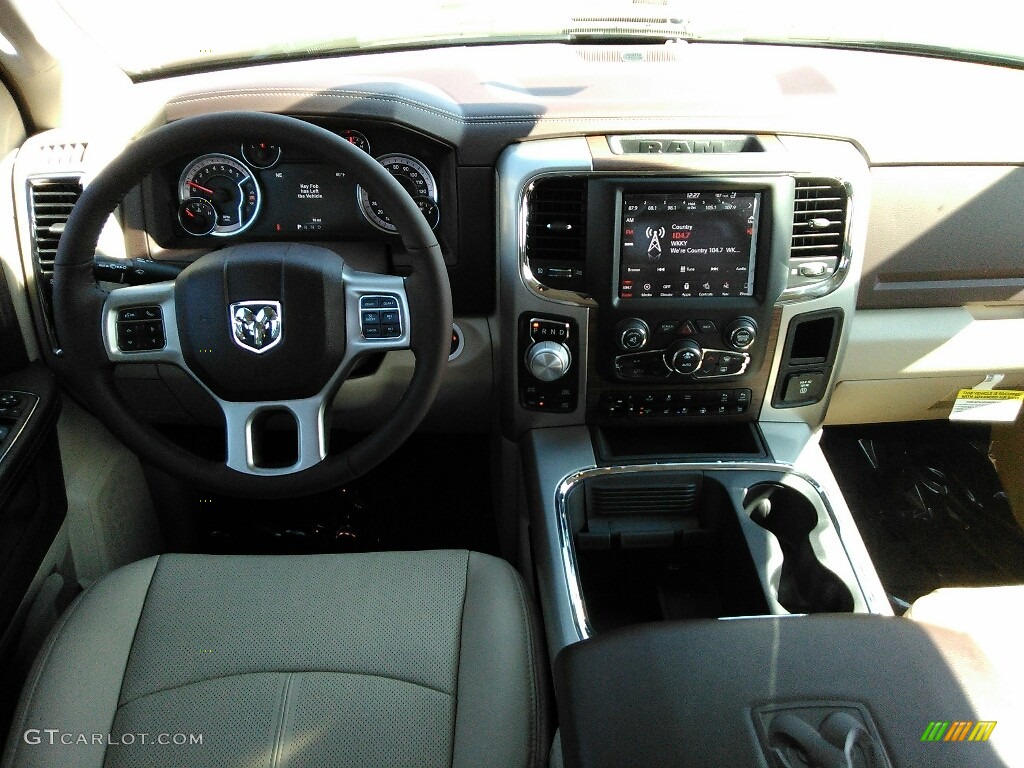 2018 1500 Laramie Crew Cab 4x4 - Delmonico Red Pearl / Canyon Brown/Light Frost Beige photo #6