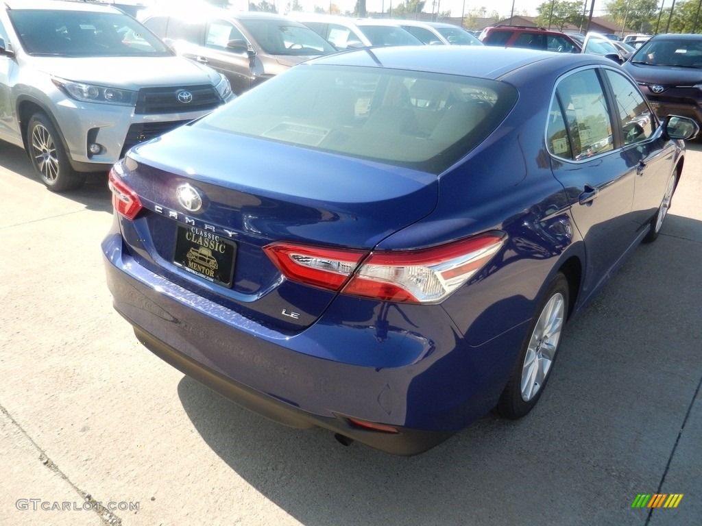 2018 Camry LE - Blue Crush Metallic / Macadamia photo #2