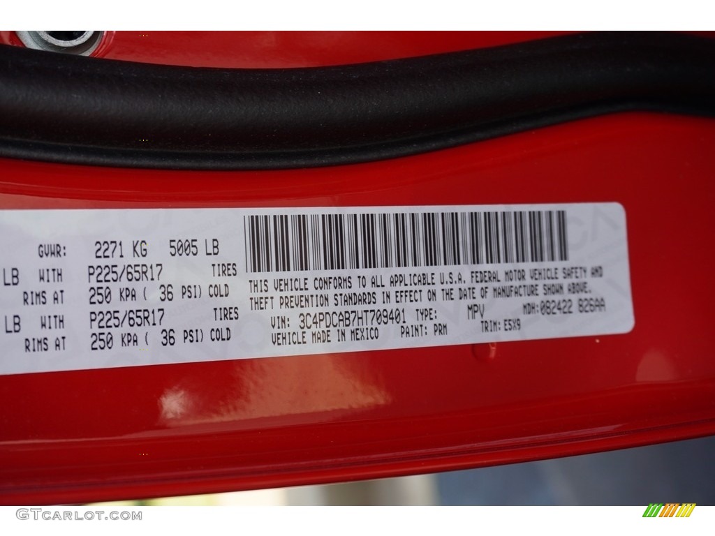 2017 Journey SE - Redline 2K / Black photo #10