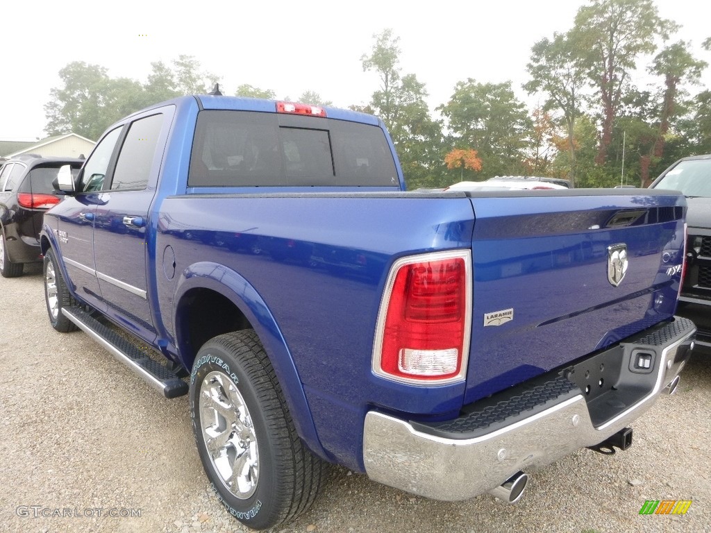 2018 1500 Laramie Crew Cab 4x4 - Blue Streak Pearl / Black photo #3