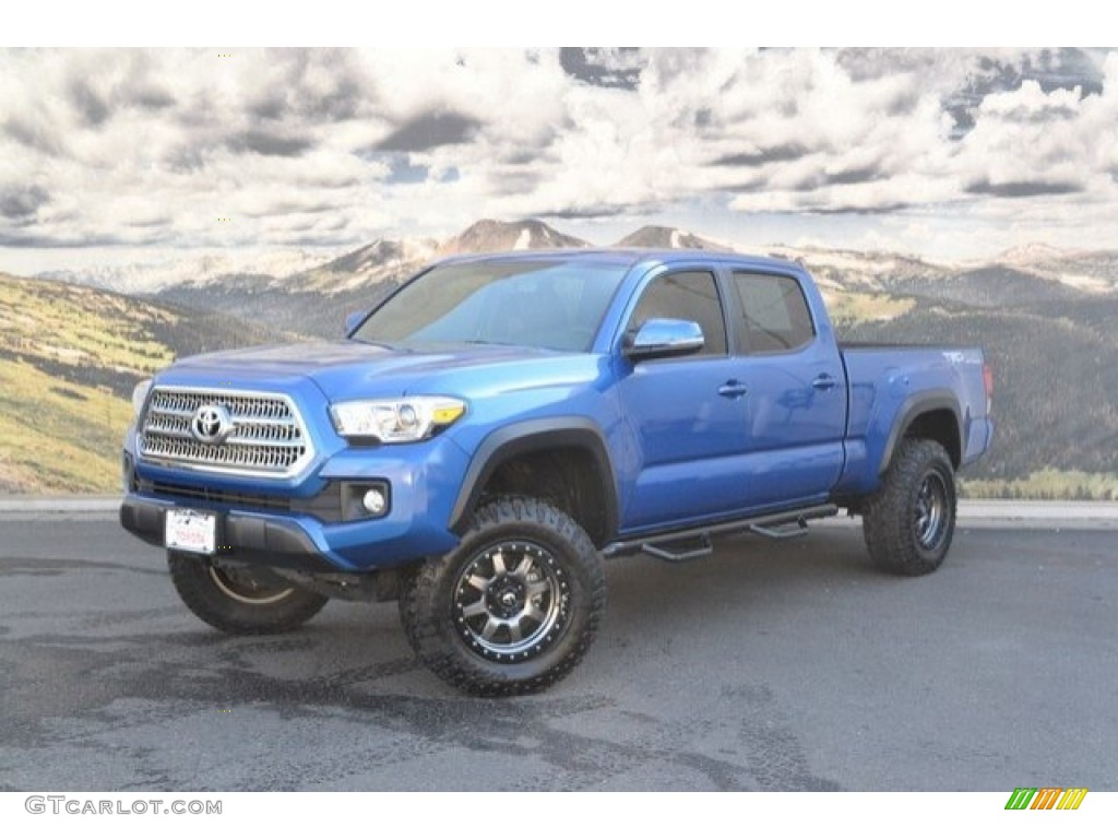 2016 Tacoma TRD Off-Road Double Cab 4x4 - Blazing Blue Pearl / Black photo #5