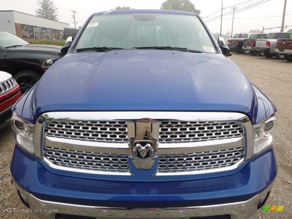 2018 1500 Laramie Crew Cab 4x4 - Blue Streak Pearl / Black photo #7