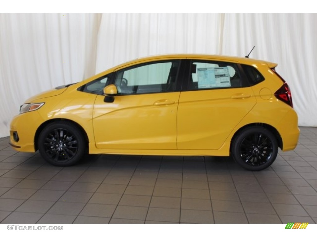 Helios Yellow Pearl 2018 Honda Fit Sport Exterior Photo #122906232