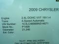 2009 Deep Water Blue Pearl Chrysler Sebring LX Sedan  photo #22