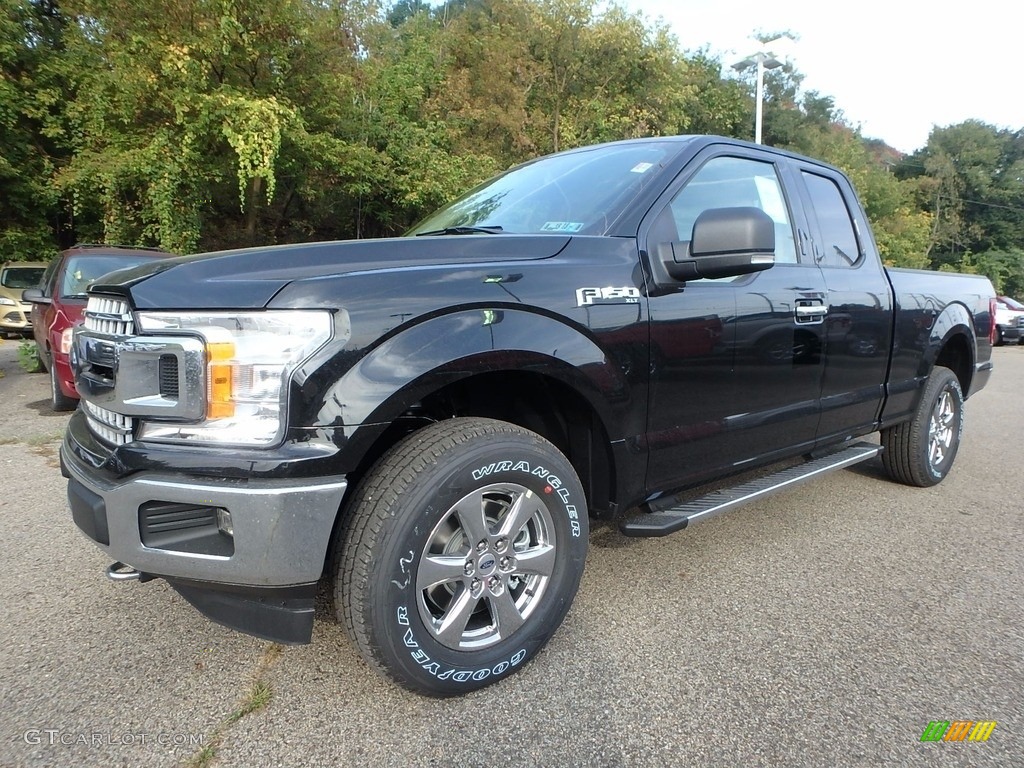 Shadow Black 2018 Ford F150 XLT SuperCab 4x4 Exterior Photo #122907861