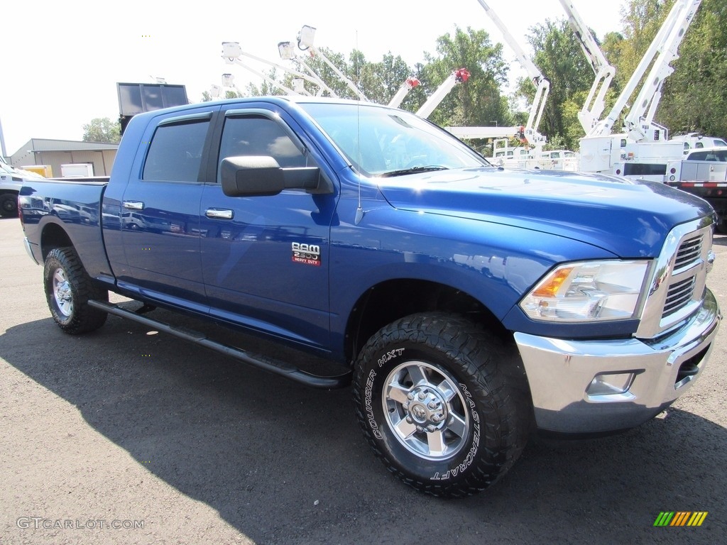 2011 Ram 2500 HD SLT Mega Cab 4x4 - Deep Water Blue Pearl / Light Pebble Beige/Bark Brown photo #4