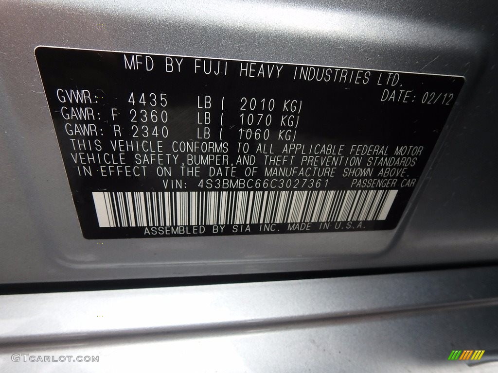 2012 Legacy 2.5i Premium - Sky Blue Metallic / Off Black photo #27