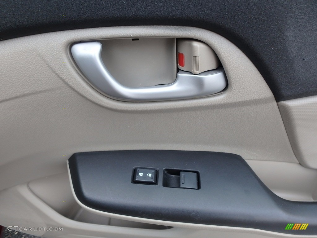 2012 Civic LX Sedan - Rallye Red / Beige photo #11