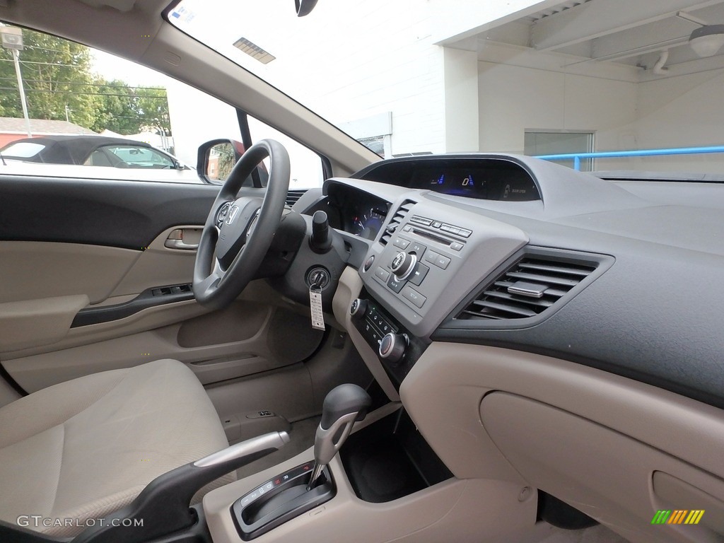2012 Civic LX Sedan - Rallye Red / Beige photo #13