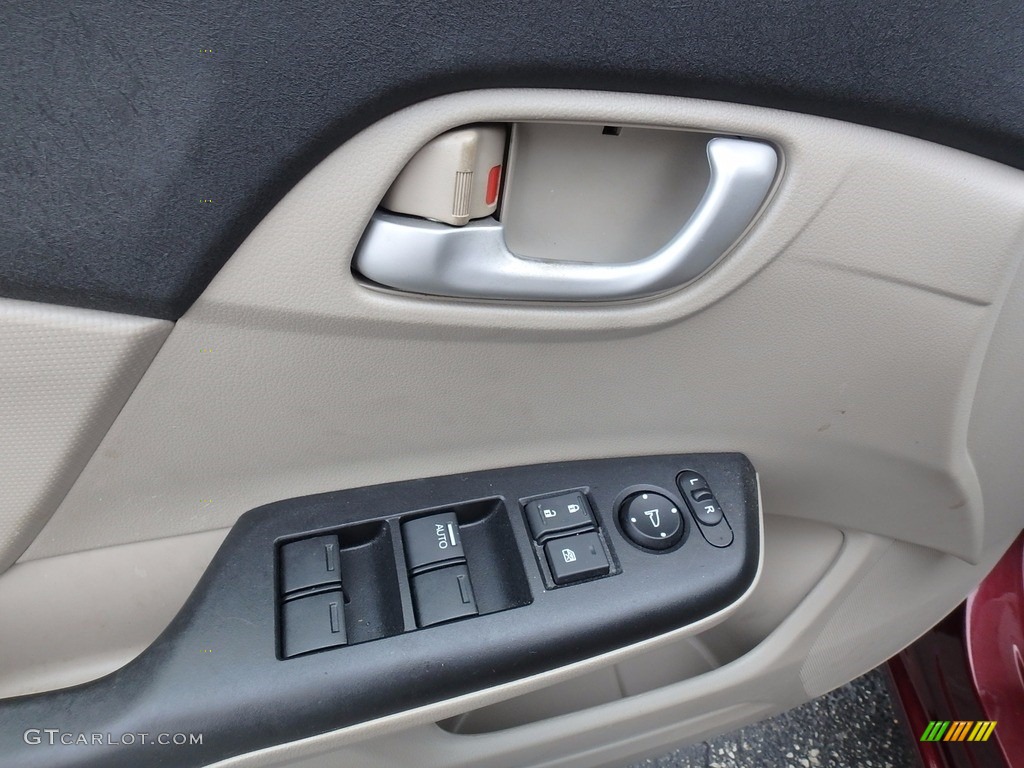 2012 Civic LX Sedan - Rallye Red / Beige photo #19